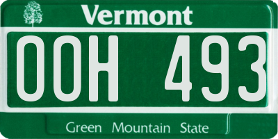 VT license plate OOH493