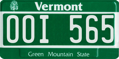 VT license plate OOI565