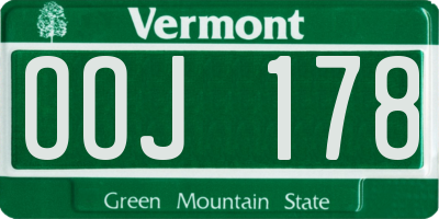 VT license plate OOJ178