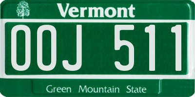 VT license plate OOJ511