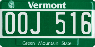VT license plate OOJ516