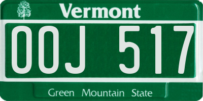VT license plate OOJ517