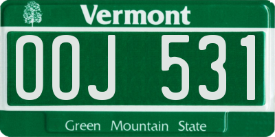 VT license plate OOJ531