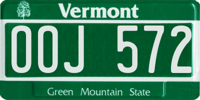 VT license plate OOJ572