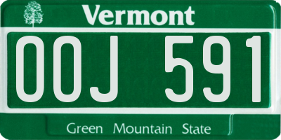 VT license plate OOJ591