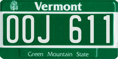 VT license plate OOJ611