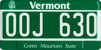 VT license plate OOJ630