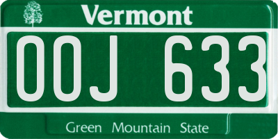 VT license plate OOJ633