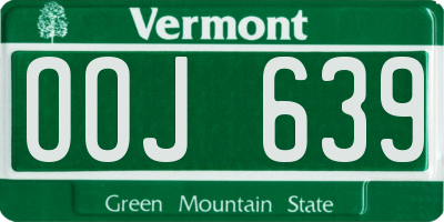 VT license plate OOJ639