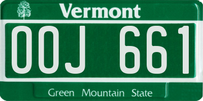 VT license plate OOJ661