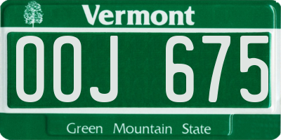 VT license plate OOJ675