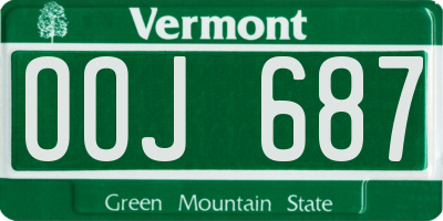VT license plate OOJ687