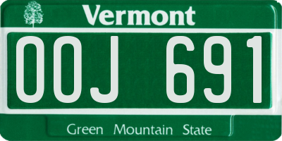 VT license plate OOJ691