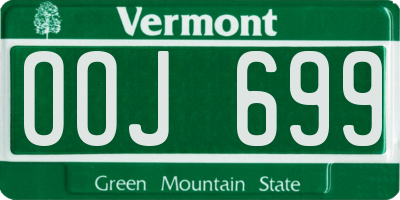 VT license plate OOJ699