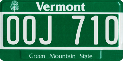 VT license plate OOJ710