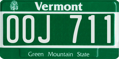 VT license plate OOJ711