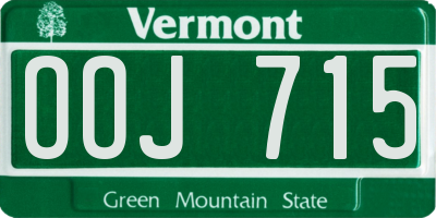 VT license plate OOJ715