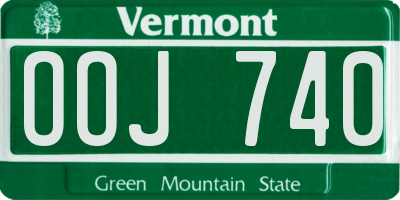 VT license plate OOJ740