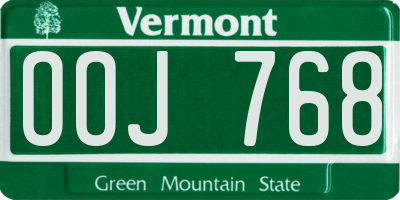 VT license plate OOJ768