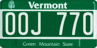 VT license plate OOJ770