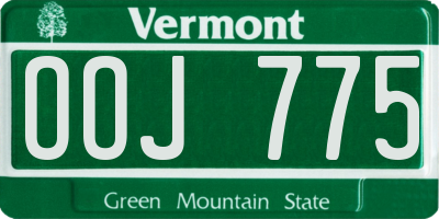 VT license plate OOJ775
