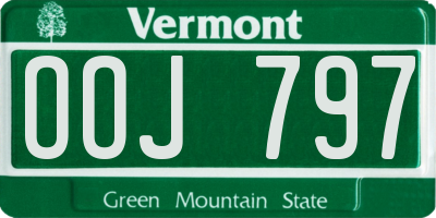 VT license plate OOJ797
