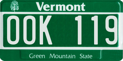 VT license plate OOK119