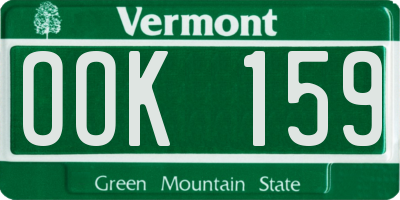 VT license plate OOK159