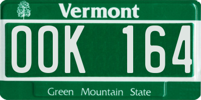 VT license plate OOK164