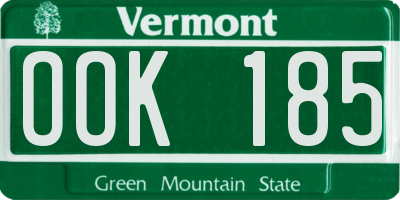 VT license plate OOK185
