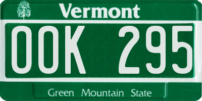 VT license plate OOK295