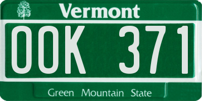 VT license plate OOK371