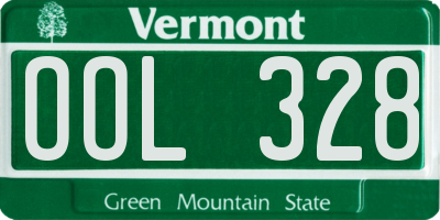 VT license plate OOL328