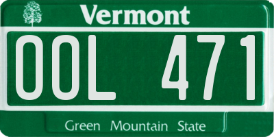 VT license plate OOL471