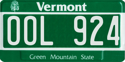 VT license plate OOL924