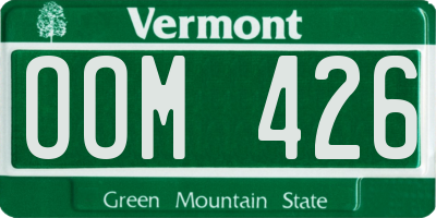 VT license plate OOM426