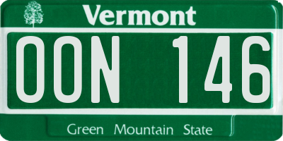 VT license plate OON146