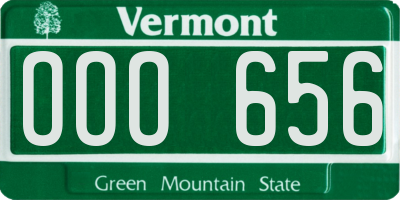 VT license plate OOO656
