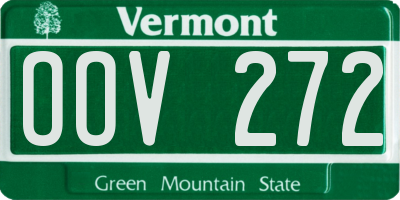 VT license plate OOV272