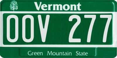 VT license plate OOV277