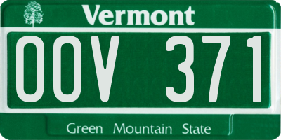 VT license plate OOV371