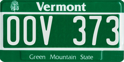 VT license plate OOV373