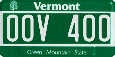 VT license plate OOV400