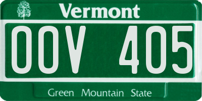VT license plate OOV405