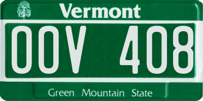VT license plate OOV408