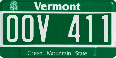 VT license plate OOV411