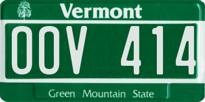 VT license plate OOV414