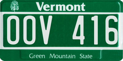 VT license plate OOV416