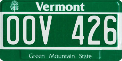VT license plate OOV426