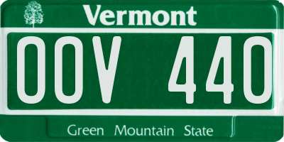 VT license plate OOV440
